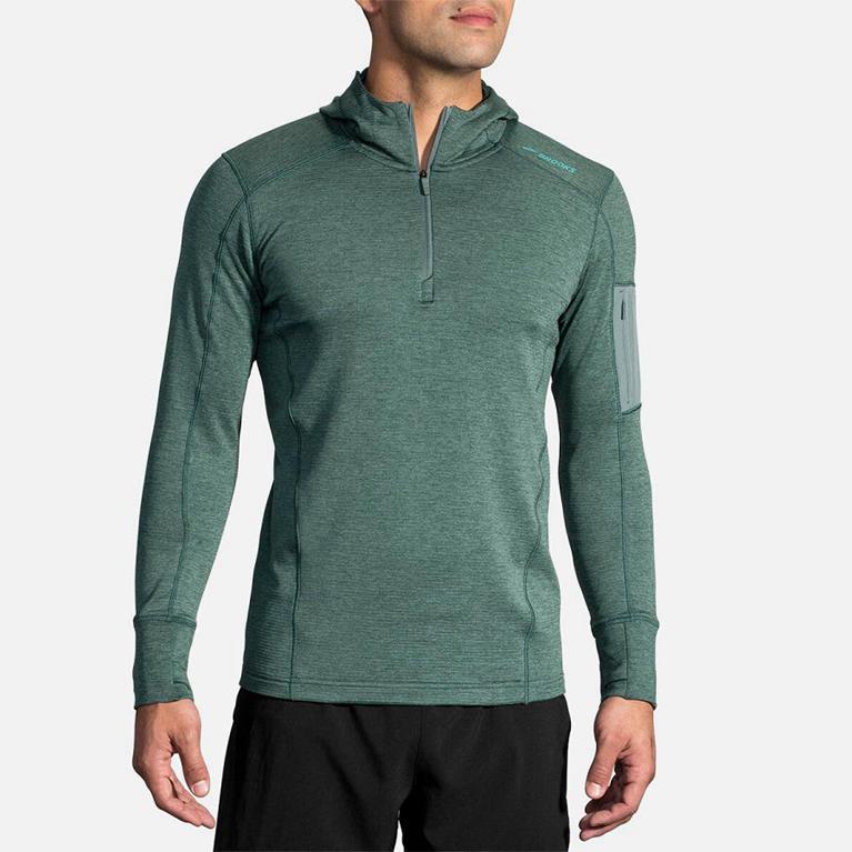 Brooks Notch Thermal Mens Running Jackets - Green - Indonesia (MGFR-14793)